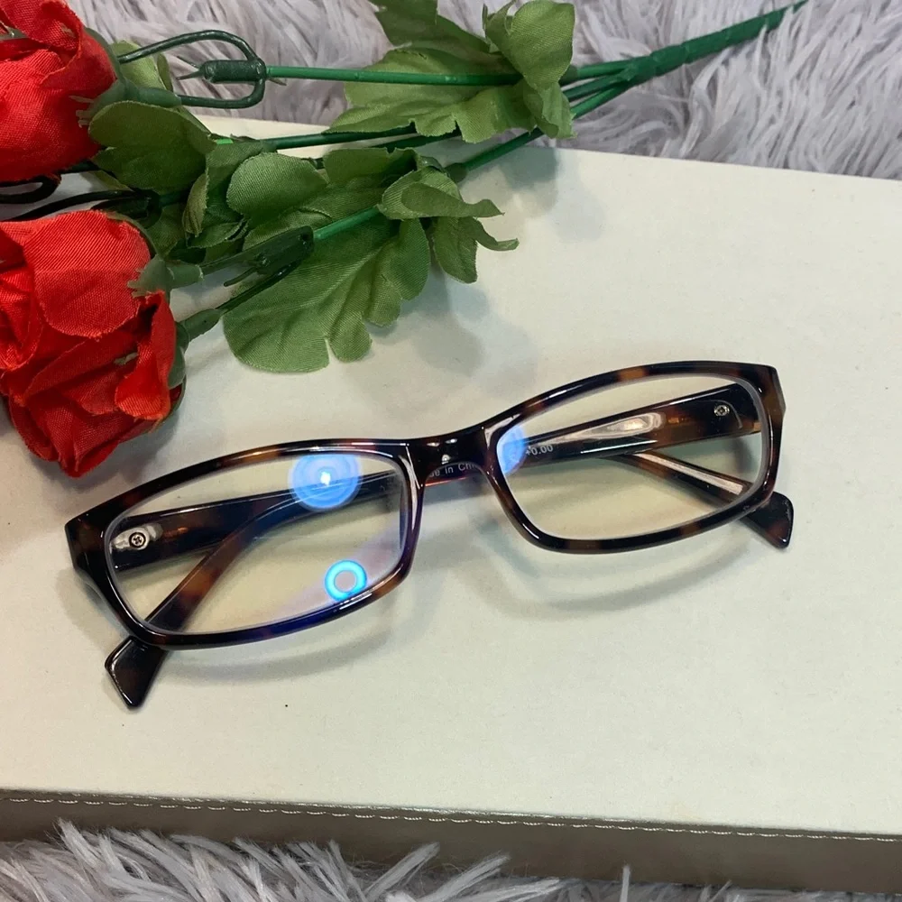 🌹HENOTIN • Unisex Blue Light Blocking Tortoise Rectangle Glasses